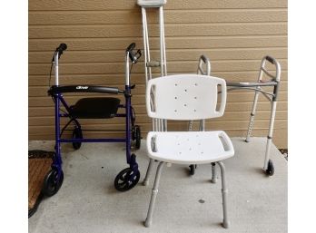 Orthopedic Supplies Including Walker, Shower Seat, Crutches And More