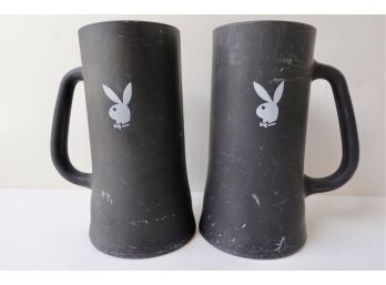 2 Vintage Glass Playboy Mugs