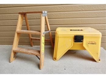 Step Stool/Tool Box And Step Ladder