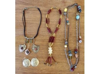 Assorted Necklaces And Earrings In Mixed Metals