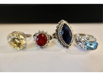 4 Costume Cocktail Rings