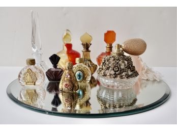 Assorted Decorative Perfume Bottles Including Vintage West German Piece