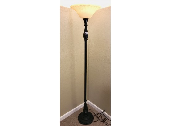 Quoizel Torchiere Floor Lamp W/Glass Shade