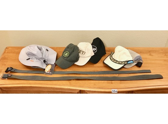 Assorted Hats & Webbing Belts
