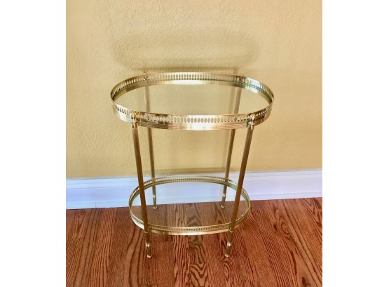 Small Brass & Glass Side Table