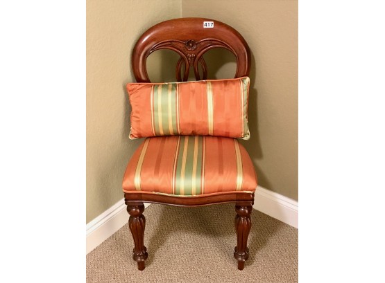 Vintage Fancy Chair W/Matching Pillow