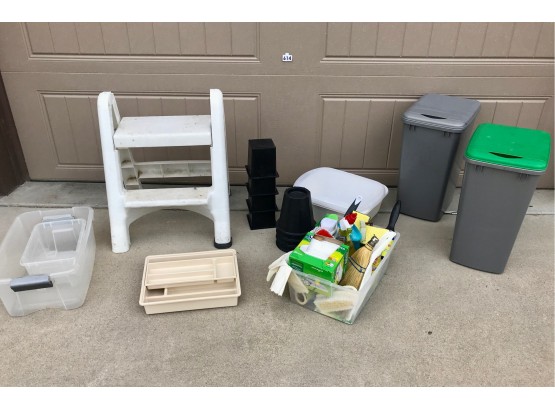 Step Stool, Bed Risers, Trashcans, Cleaning Supplies, & More