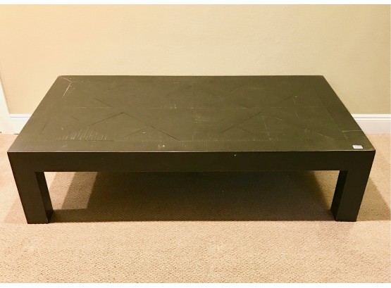 Black Crate And Barrel Coffee Table