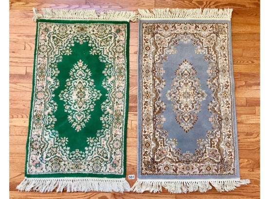 Two Area Rugs Blue And Green
