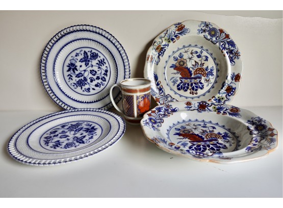 Antique Ironstone Plates And More