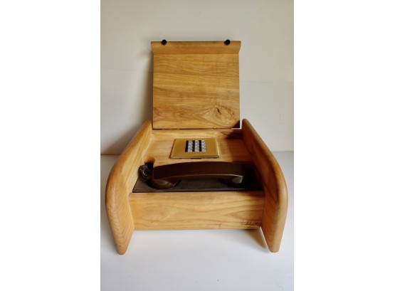 Paul Nelson Mid-Century Executive Telephone In A Wood Case