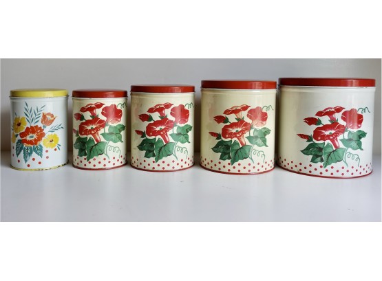 5 Vintage Canisters