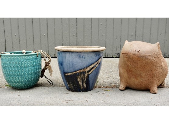 3 Clay Planters