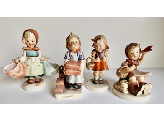4 Vintage Hummel Figurines Including 'The Builder'