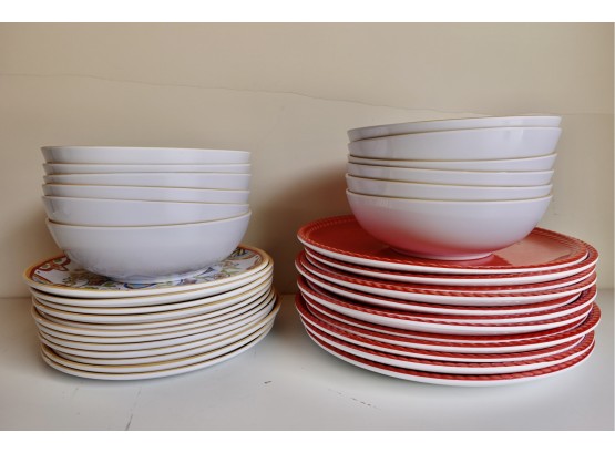Melamine Dinnerware For 12 With Tuscan Flare