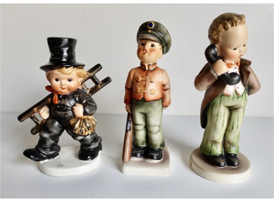 3 Vintage Hummel Figurines Including 'hello'