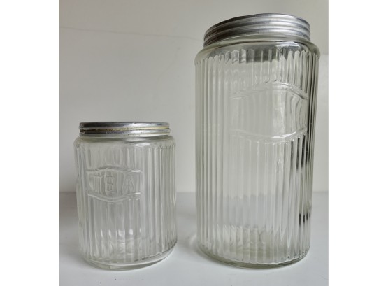 2 Vintage Hoosier Jars