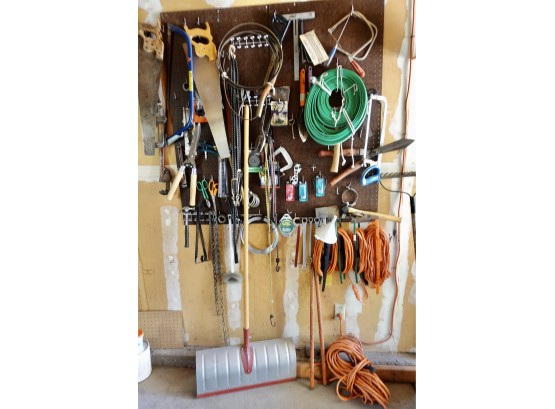 All Tools On This Wall, Pegboard And Orange Stakes Not Included