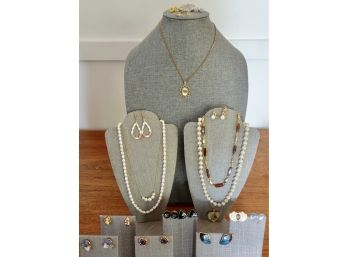 Estate Jewelry With Faux And Freshwater Pearl, Floral Motifs, & More