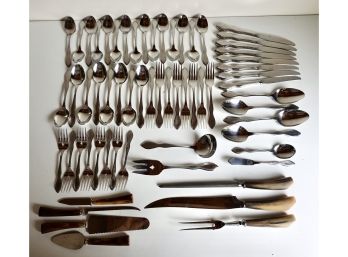 Oneida 1881 Rodgers Flatware For 8, Joseph Rodgers Antler Handle Carving Set, & More