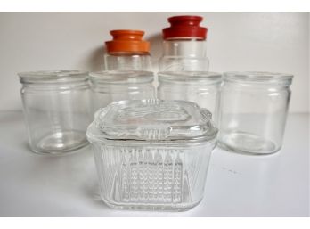 Vintage Refrigerator Jar, Jiffy Jars, & More