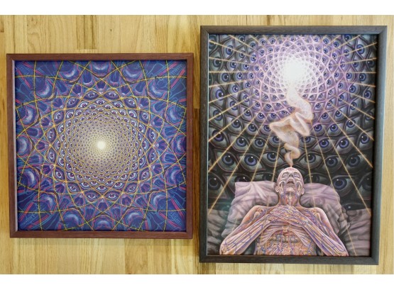 2 Alex Grey Prints, 'Collective Vision', & 'Dying'