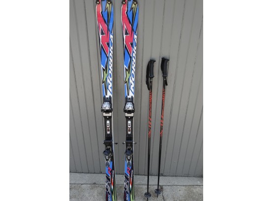 Nordica Dobermann SLR 165 Skis With K2 50' Aluminum Ski Poles