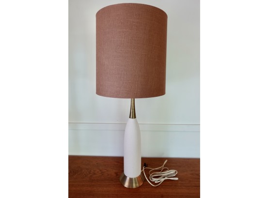 Mid Century Lamp With Shade, Missing Finial