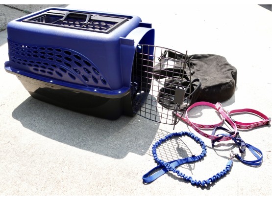 Dog Crate, Bag, And Accessories, All In Very Good Condition