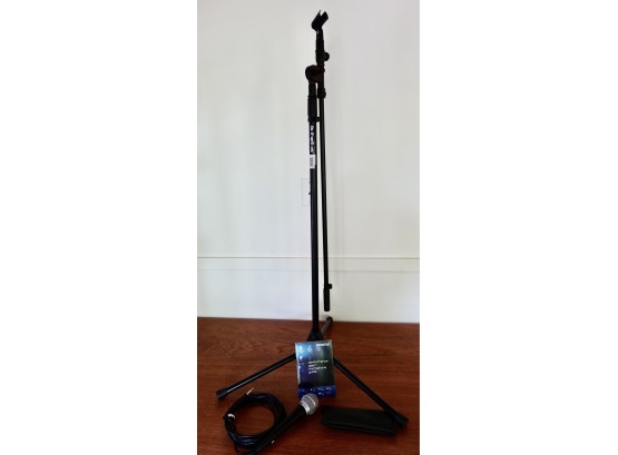 Shure PG48 Microphone With Carrying Bag, Manual, And Microphone Stand