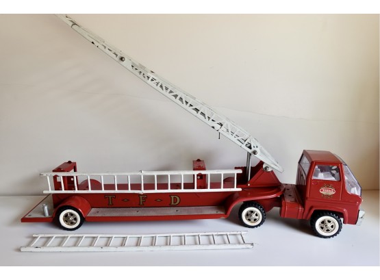 Vintage 1960's Tonka Red TFD Fire Truck With Extending Ladders