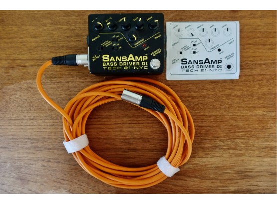Sans Amp Bass Driver DI With Cable And Manual