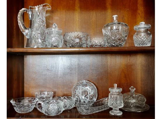 Mostly Crystal Serving Pieces