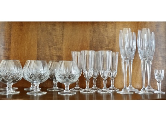 Assorted Glassware Believed To Be Crystal