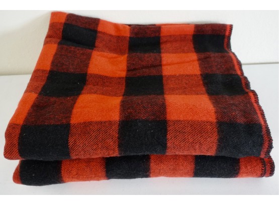2 Vintage Wool Blend Blankets