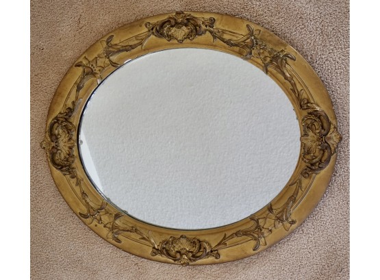 Vintage Ornate Oval Mirror