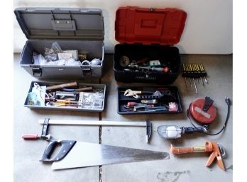 Assorted Tools In Tool Boxes