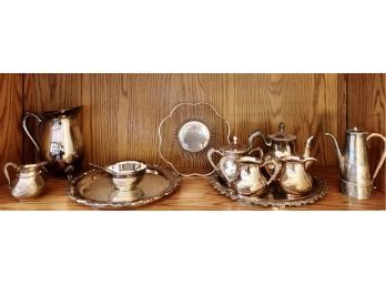 Vintage Waldorf Silver Plated Tea Set & More Including Gorham