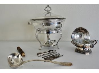Gorham Silver Plate Chaffing Dish And More