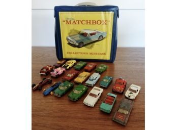Vintage Diecast Matchbox Cars Made In England By Lesney With Carrying Case