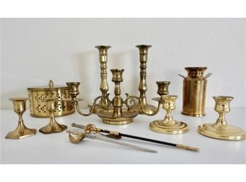 Brass Candle Sticks, & More