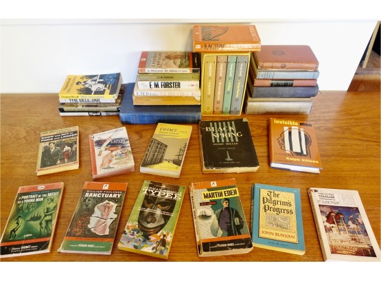 Vintage Classic Literature Including EM Forester, Twain, Contrad, Joyce, Faulkner, Orwell, & More