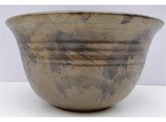 Large Handmade Vintage 'Boho' Style Stoneware Bowl, C. 1970