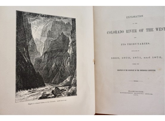 Exploration Of The Colorado River & Its Tributaries By J. W. Powell, First Edition 1875