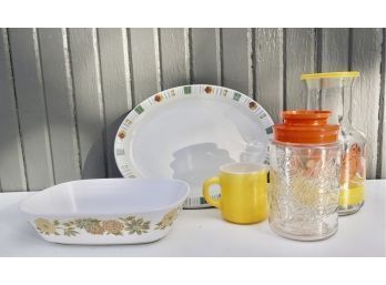 Fun Vintage Kitchen Items In Orange And Yellow