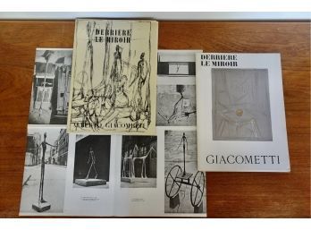 1950 & 1951 Mid Century Derriere Le Miroir Issues Of Giacometti With Fold Out & Framable Lithographs