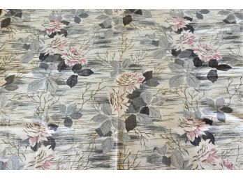 Sweet And Soothing Vintage Floral Bark Cloth