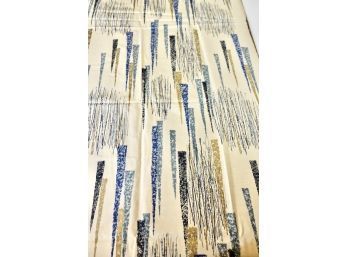 8 Feet Of Stunning Mid Century Silk Fabric