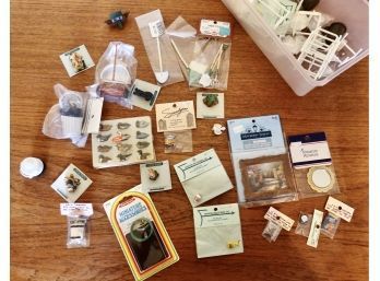 Box Of Miniatures, Many With A Garden Theme