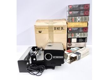 Vintage Sawyer Rotomatic 707 Slide Projector With Empty Carousels